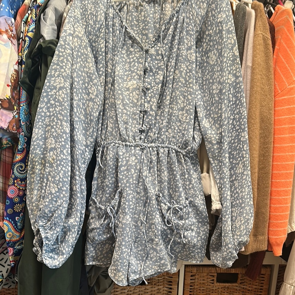 Sabo Skirt Blue Floral Women's playsuit